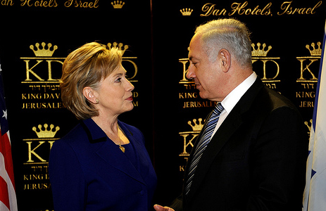 Hillary Clinton and Benjamin Netanyahu - US Dept of State