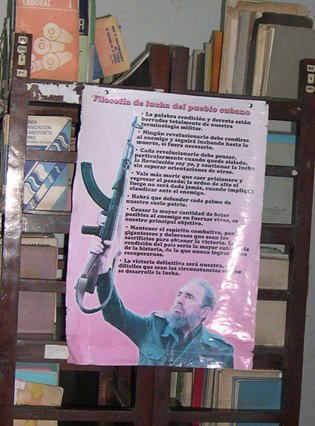 Fidel poster in Baracoa public library  Photo Olga Jazzarelli
