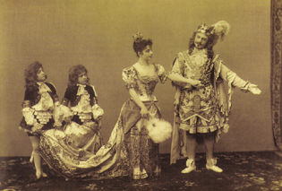 Carlotta Brianza and Pavel Gerdt as Princess Aurora and Prince Désiré in Act III of Sleeping Beauty, Mariinsky Theatre, 1890.