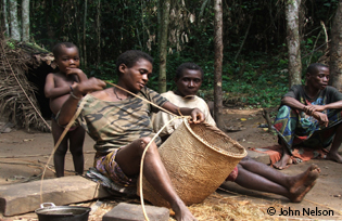 Baka tribespeople in Cameroon © John Nelson 