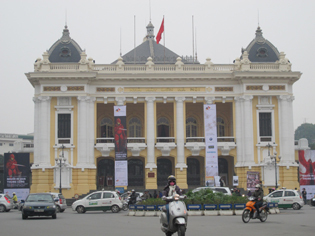 Hanoi Opera house – built in 1911 – an exact replica (albeit smaller) of the Old Paris Opera House. Photo B. Blankenship