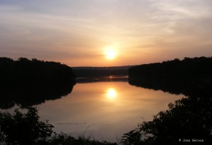 Sunset from the Sangha Lodge – Photo by John Nelson