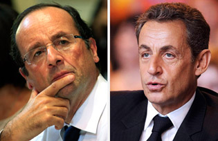 François Hollande and Nicolas Sarkozy