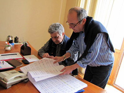 Faradzh Karaev (right) with Rauf Abdullaev (left)