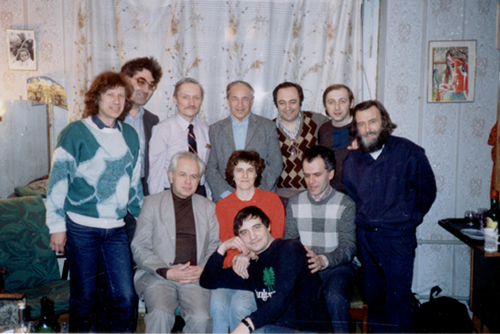 Композиторы — члены московской АСМ с 
Пьером Булезом. Москва, март 1991 г.