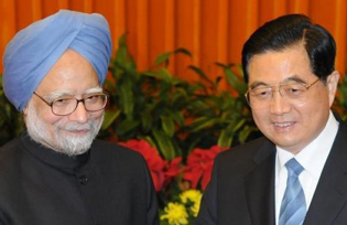 Manmohan Singh and Hu Jintao