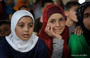 Palestinian children in Lebanon's refugee camps- Image © Sara Minelli