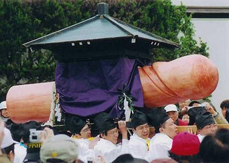 The Kanamara Matsuri "Falloforia" that is still held in Japan