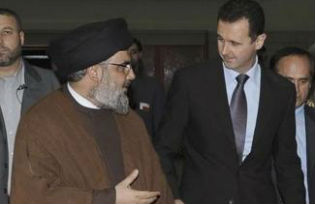 Hassan Nasrallah, Secretary General of Hezbollah and Bashar Al-Assad, President of Syria