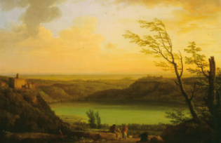 View of Lake Nemi by Claude-Joseph Vernet 1748