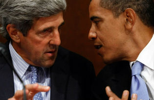 Secretary of State John Kerry and President Barack Obama
