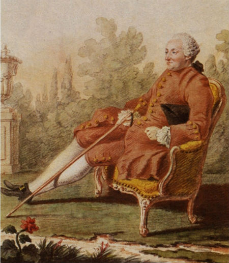 Portrait of Baron d’Holbach painted by Louis Carmontelle in 1766