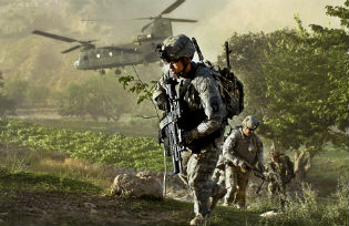 Troops fighting in Afghanistan
