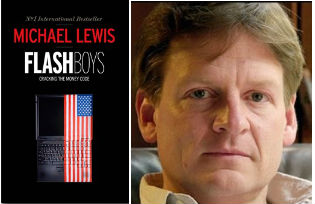 Michael Lewis and the cover of Flashboys