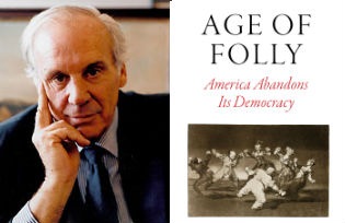 Lewis Lapham and the cover of "Age of Folly"