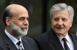 trichet-bernanke2 Bernanke of the Fed and Trichet of the ECB