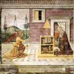 Domenico Ghirlandaio, "Annunciation," 1482 Fresco Collegiata di Santa Maria Maggiore, Spello