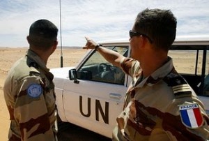 UN soldiers on a mission to Western Sahara