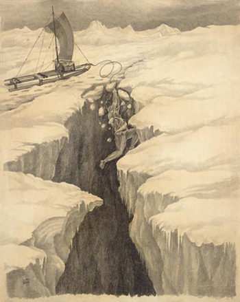 Scene from Mawson’s epic sledge journey Scene from Mawson’s epic sledge journey