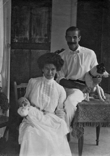 H.C.H., Lillian and Hugh Conor. Mahe 1910.