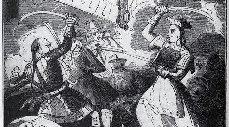 Early caricature of Ching Shih the pirate