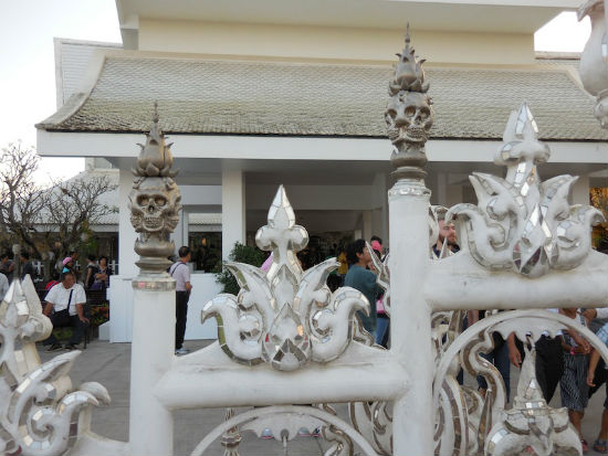 White temple skull decorations