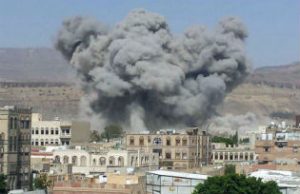 A Saudi raid on Taiz in Yemen